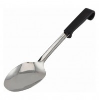 Genware Plastic Handle Serving Spoon Large Plain Black